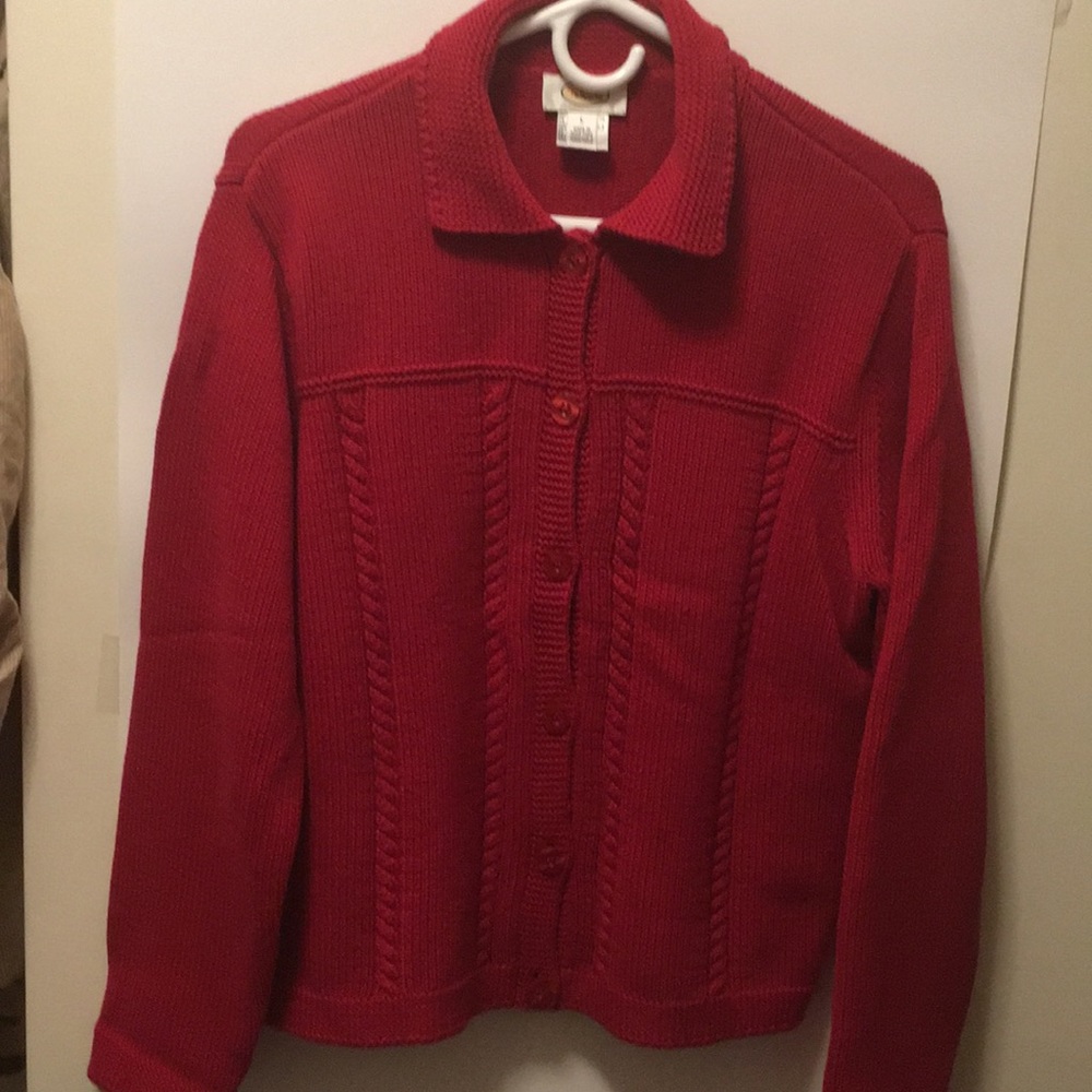 Talbots Womens Button Down Sweater Size Large